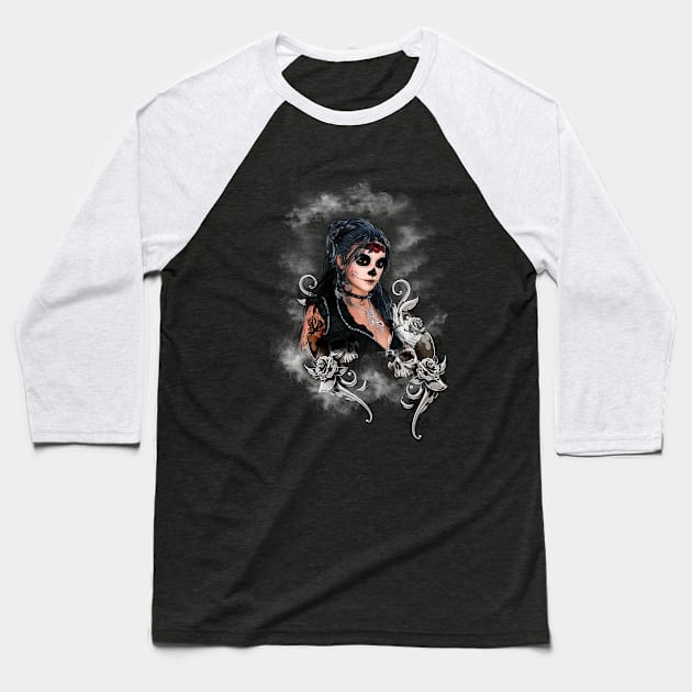 Lady Rocker Baseball T-Shirt by Artwork Simpson
